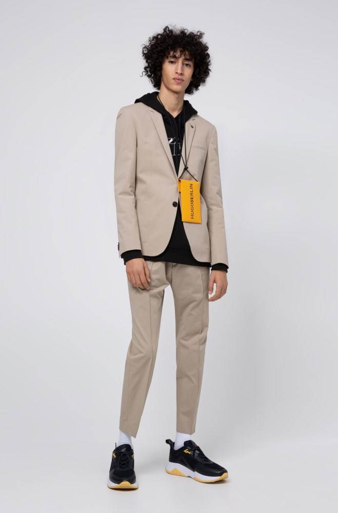 Hugo Boss Extra-slim fit jacket Beige | TEA7oBbE