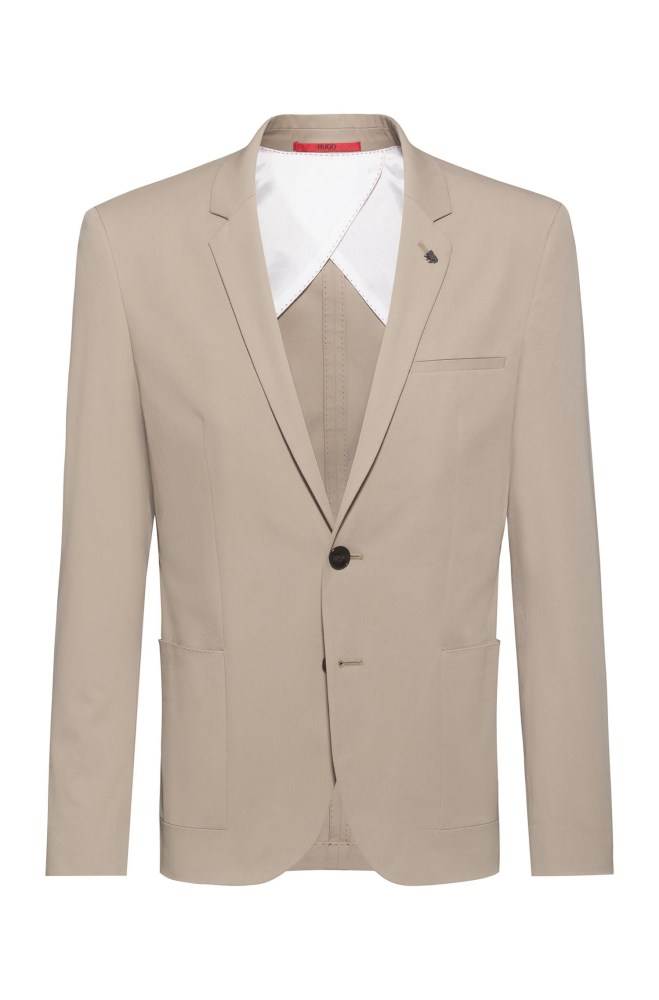 Hugo Boss Extra-slim fit jacket Beige | TEA7oBbE