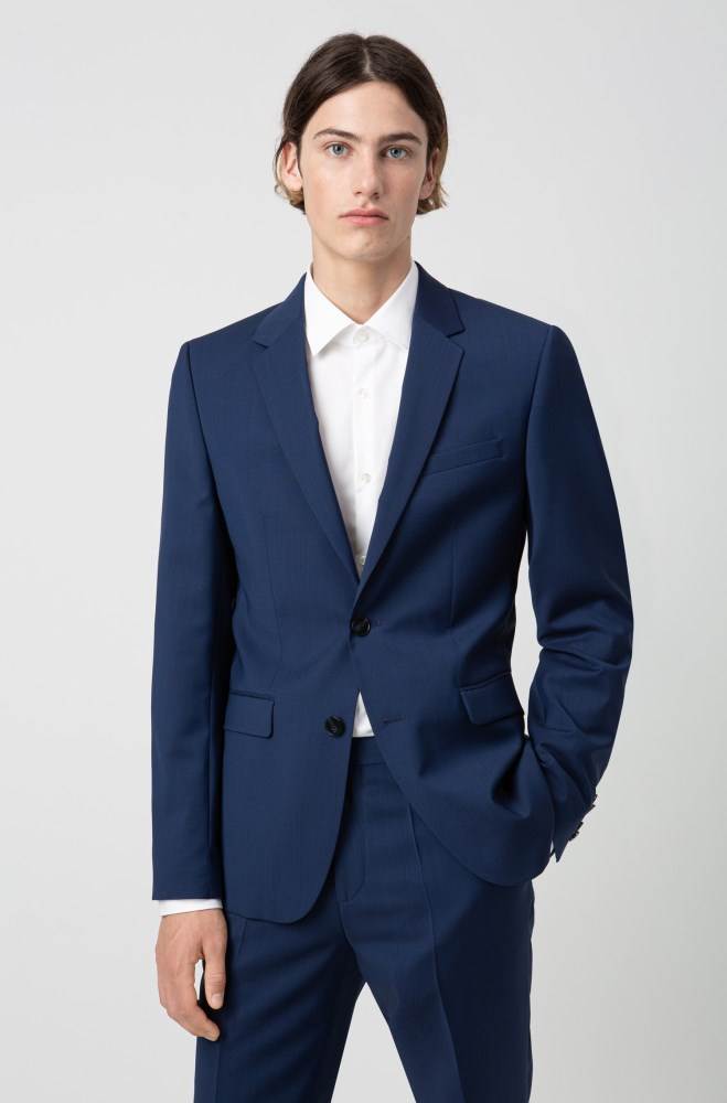 Hugo Boss Extra-slim-fit jacket Blå | dZrWv19A