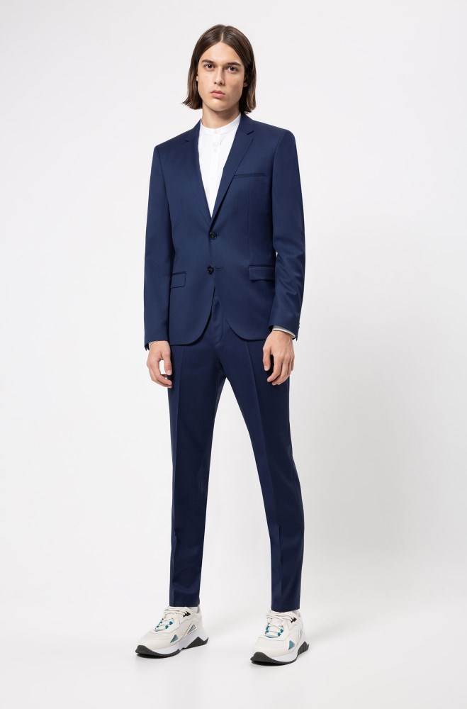 Hugo Boss Extra-slim-fit jacket Blå | eW586fVO