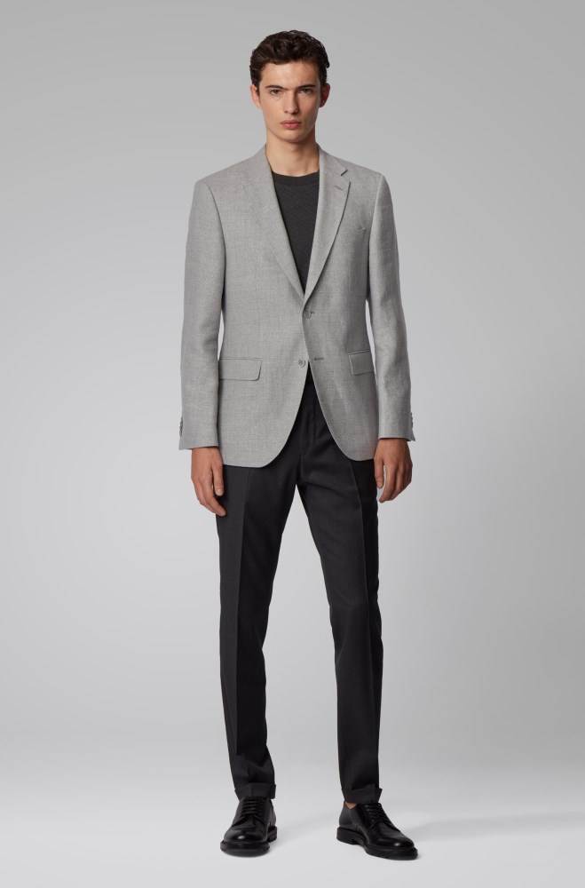 Hugo Boss Extra-slim-fit jacket Grå | pkNd1st4