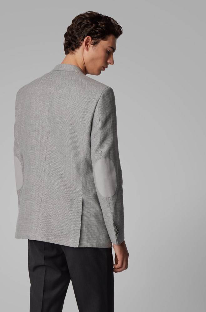 Hugo Boss Extra-slim-fit jacket Grå | pkNd1st4