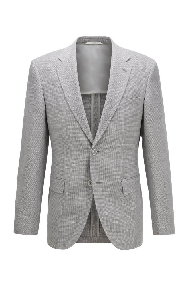 Hugo Boss Extra-slim-fit jacket Grå | pkNd1st4