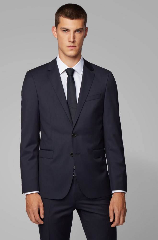 Hugo Boss Extra-slim-fit jacket Mørke Blå | Mq8nZcmP