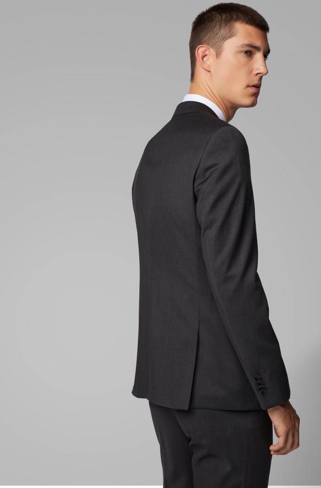 Hugo Boss Extra-slim-fit jacket Mørke Grå | GyMgql3p