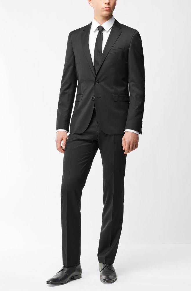 Hugo Boss Extra-slim-fit jacket Svarte | 5svOB9Qf