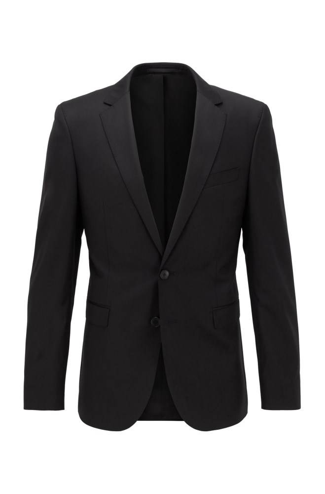 Hugo Boss Extra-slim-fit jacket Svarte | 5svOB9Qf