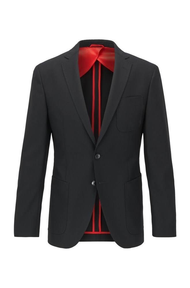 Hugo Boss Extra-slim-fit jacket Svarte | PMVn05f9