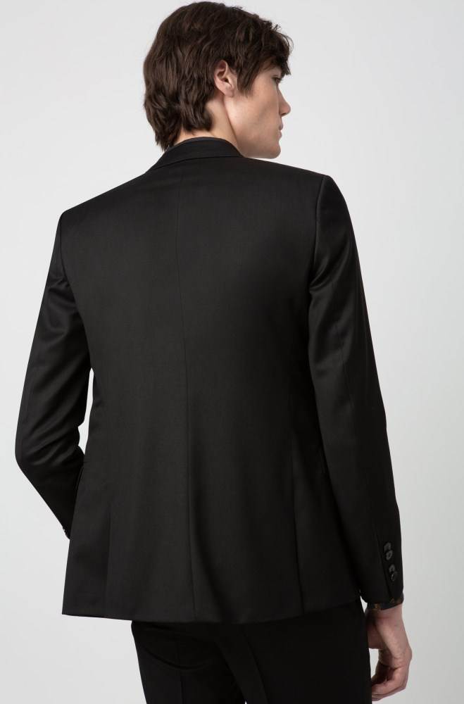 Hugo Boss Extra-slim-fit jacket Svarte | YS2MRQOR