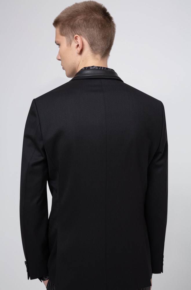 Hugo Boss Extra-slim-fit jacket Svarte | iSL1gHf1