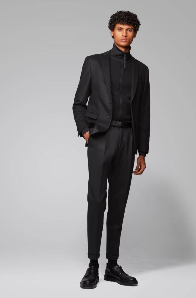 Hugo Boss Extra-slim-fit jacket Svarte | pan58GIp