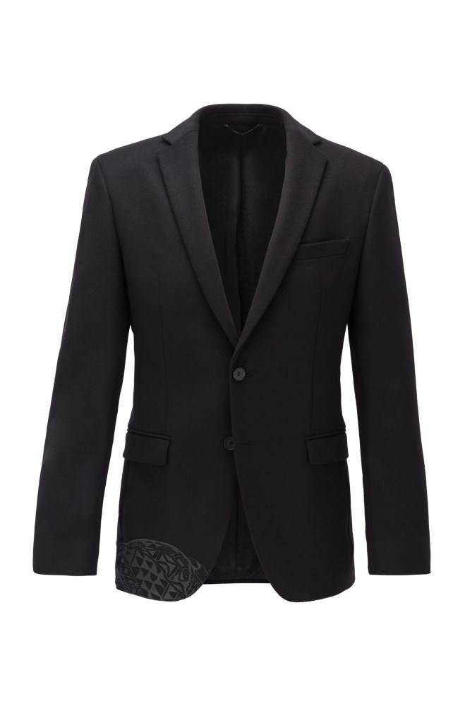 Hugo Boss Extra-slim-fit jacket Svarte | pan58GIp