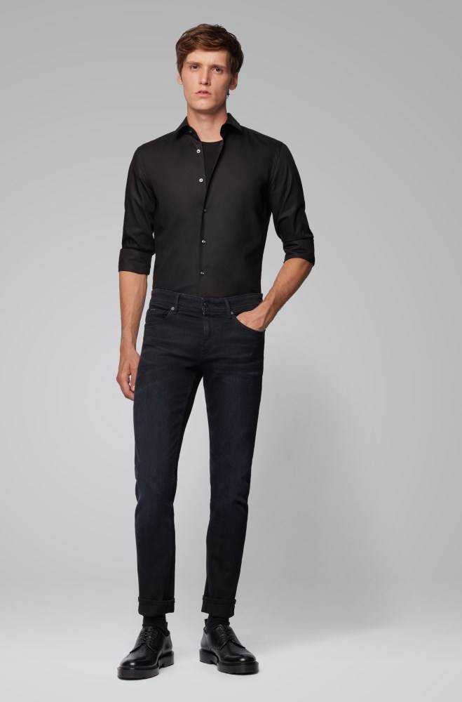 Hugo Boss Extra-slim-fit jeans Svarte | VmPFhfwD