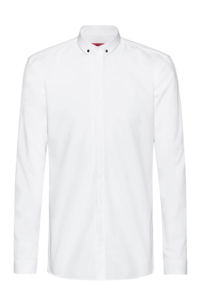 Hugo Boss Extra-slim-fit shirt Hvite | 2D7U5xcy