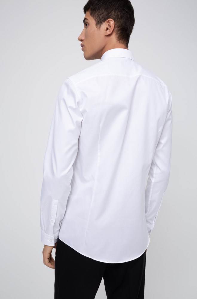 Hugo Boss Extra-slim-fit shirt Hvite | ItRj3Uyi