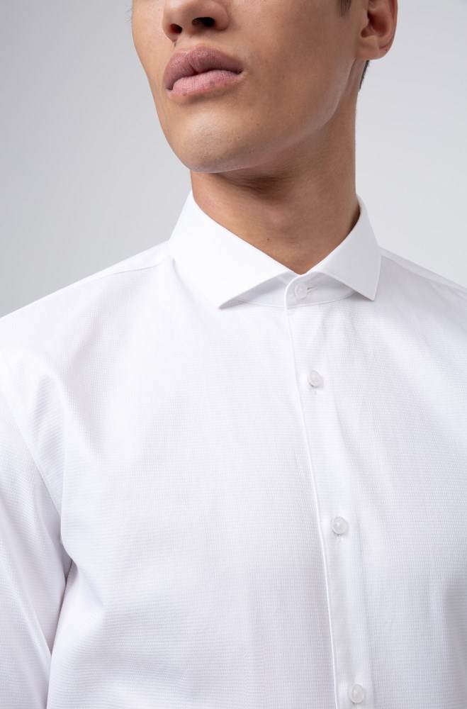 Hugo Boss Extra-slim-fit shirt Hvite | ItRj3Uyi