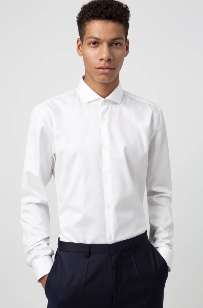 Hugo Boss Extra-slim-fit shirt Hvite | S2d0oIXG