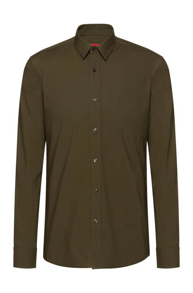 Hugo Boss Extra-slim-fit shirt Khaki | Shh1FWhG