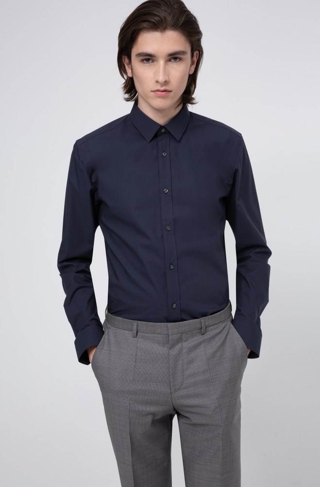 Hugo Boss Extra-slim-fit shirt Lyse Blå | 1VTK8QNs