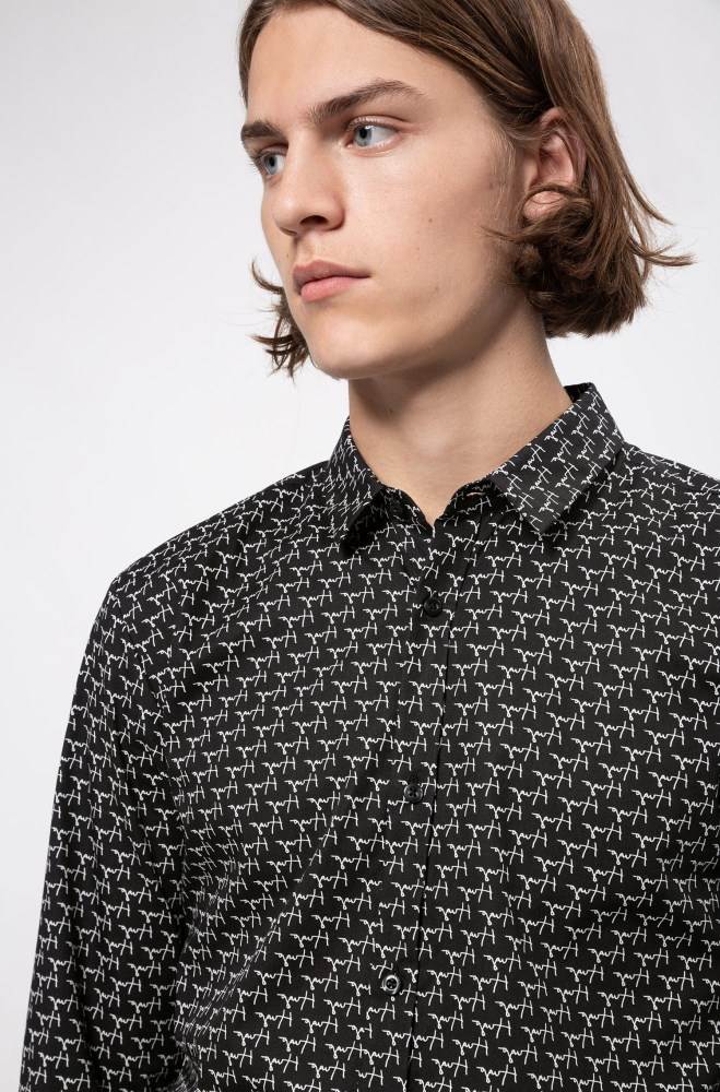 Hugo Boss Extra-slim-fit shirt Patterned | 5cqKfqYU