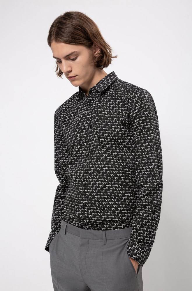 Hugo Boss Extra-slim-fit shirt Patterned | 5cqKfqYU