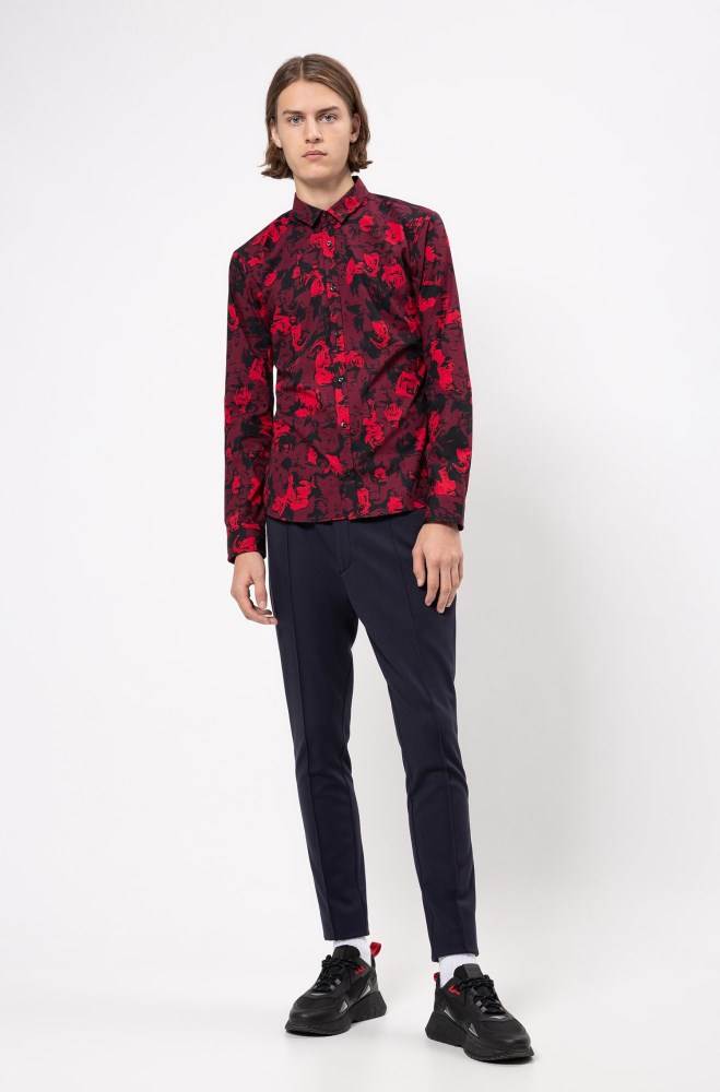 Hugo Boss Extra-slim-fit shirt Patterned | cSHlQSIs