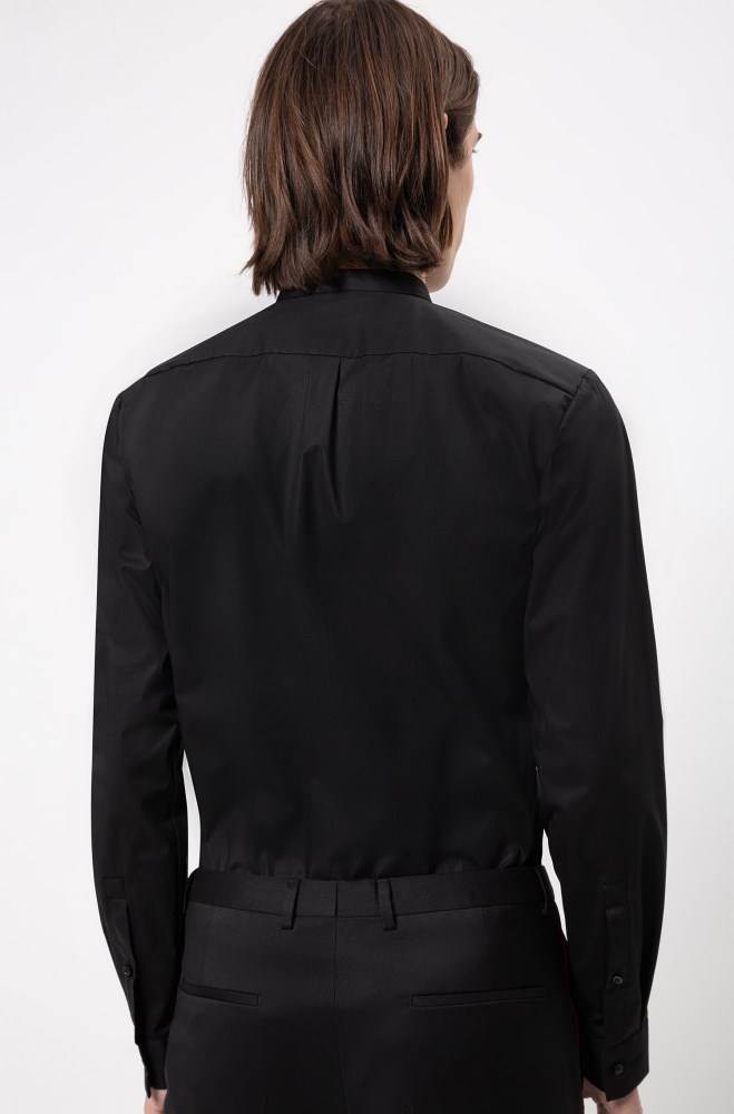 Hugo Boss Extra-slim-fit shirt Svarte | BzW5atWN