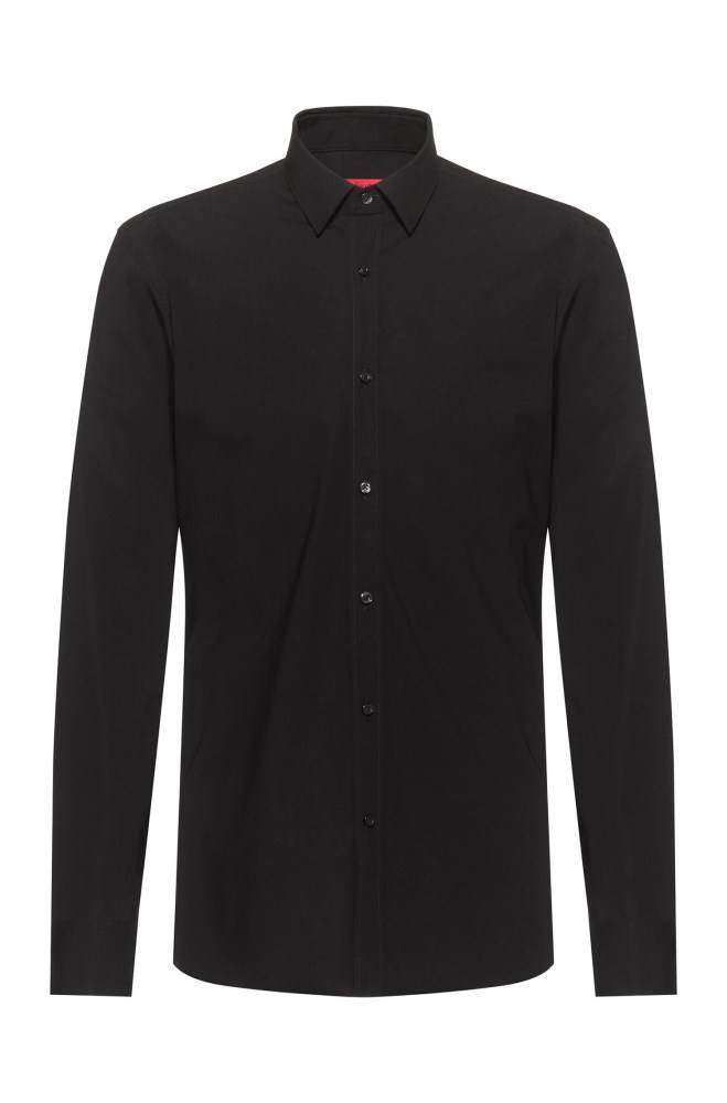 Hugo Boss Extra-slim-fit shirt Svarte | WfGuCiAU