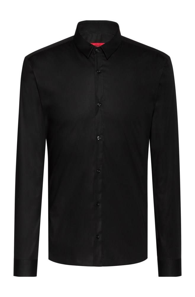 Hugo Boss Extra-slim-fit shirt Svarte | kZdJR9vT