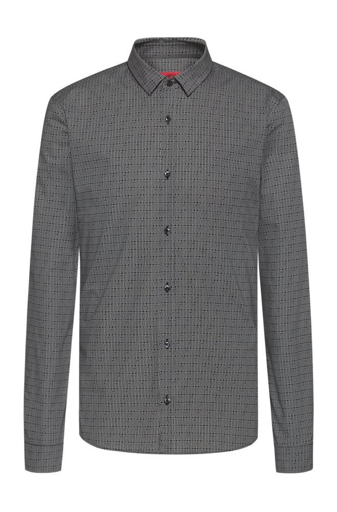 Hugo Boss Extra-slim-fit shirt Svarte | yVTNelVL