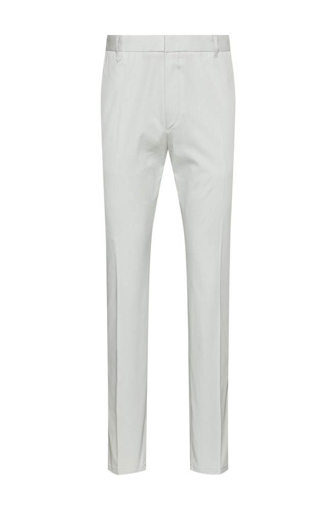 Hugo Boss Extra-slim-fit stretch-cotton trousers Natural | kjauDJfP