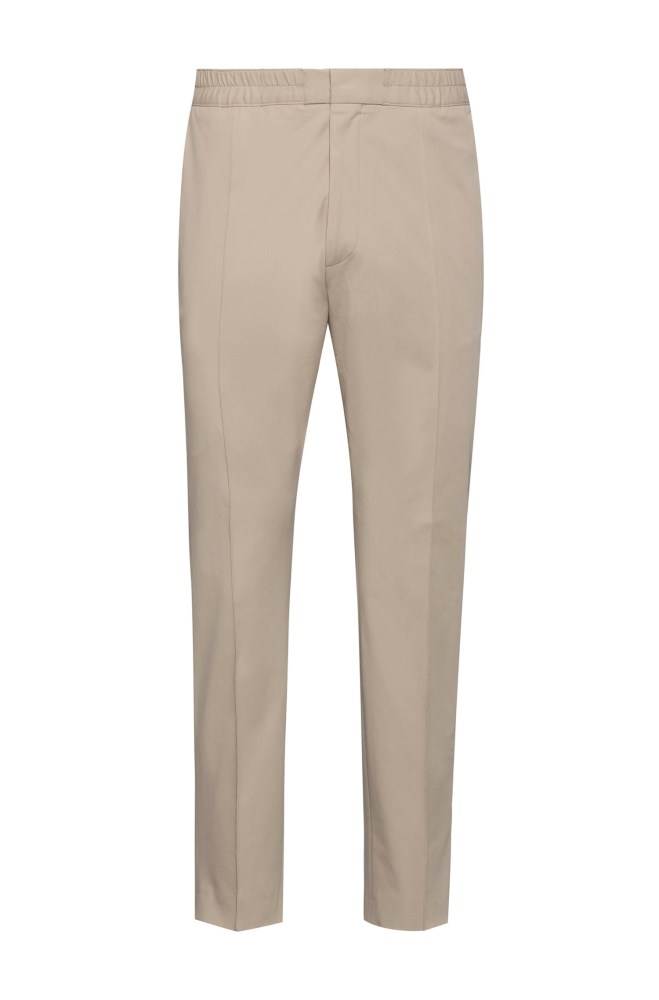 Hugo Boss Extra-slim-fit stretch-cotton trousers Beige | pmW5NcXS