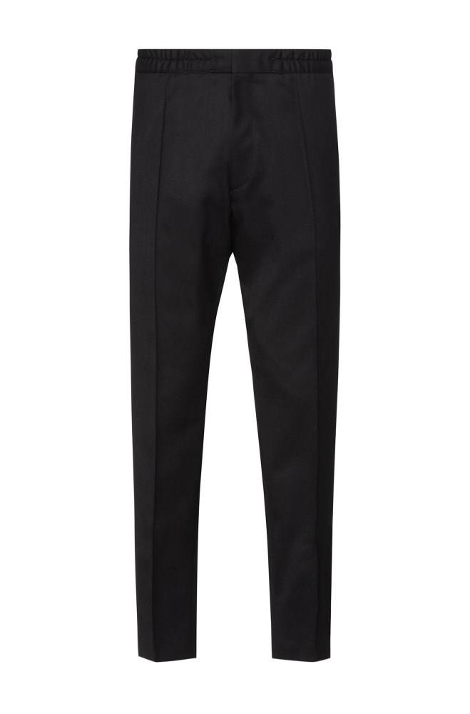 Hugo Boss Extra-slim-fit stretch-twill trousers Svarte | 8Av0mN43