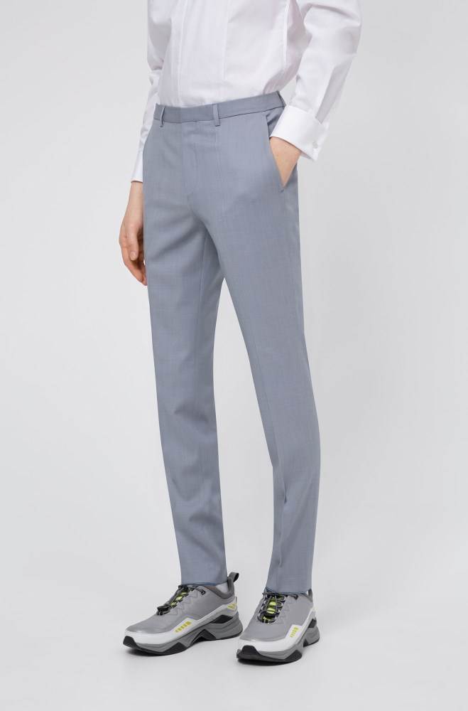 Hugo Boss Extra-slim-fit suit Lyse Blå | l2DQeSyj