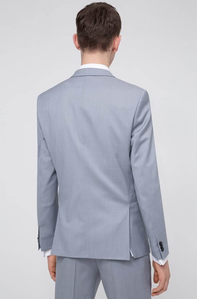 Hugo Boss Extra-slim-fit suit Lyse Blå | l2DQeSyj