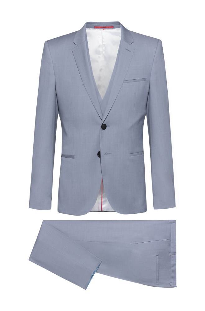 Hugo Boss Extra-slim-fit suit Lyse Blå | l2DQeSyj