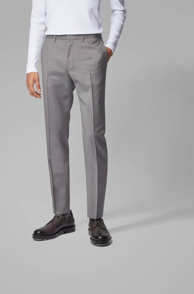 Hugo Boss Extra-slim-fit three-piece suit Grå | A5iZfEJ2