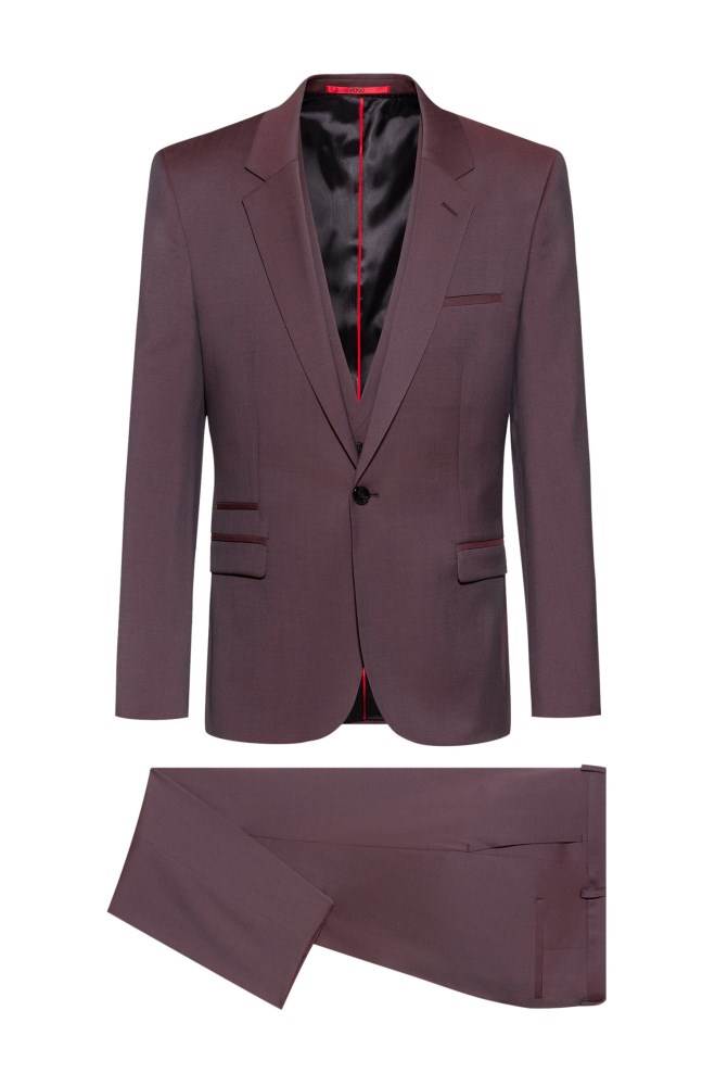 Hugo Boss Extra-slim-fit three-piece suit Rosa | UH1JK9Y9