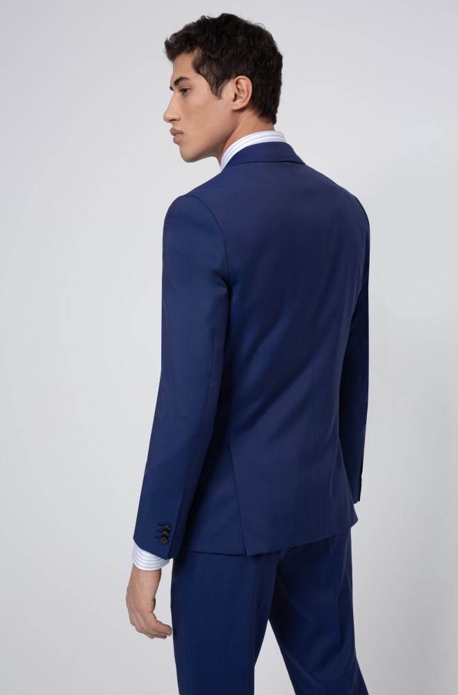 Hugo Boss Extra-slim-fit three-piece suit Blå | WZwgZxt6