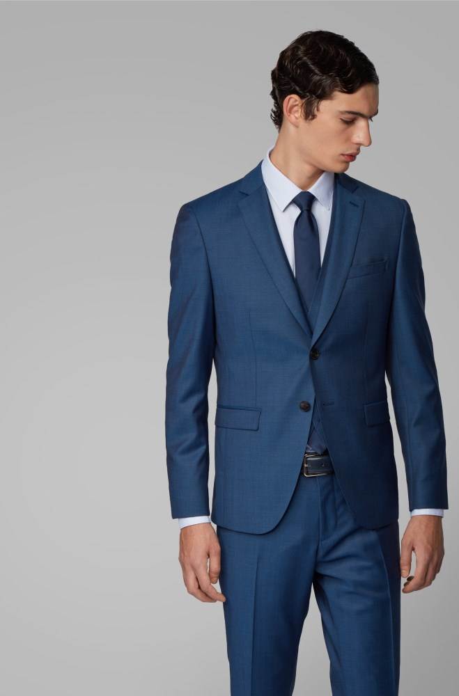 Hugo Boss Extra-slim-fit three-piece suit Lyse Blå | XsCi3xnf