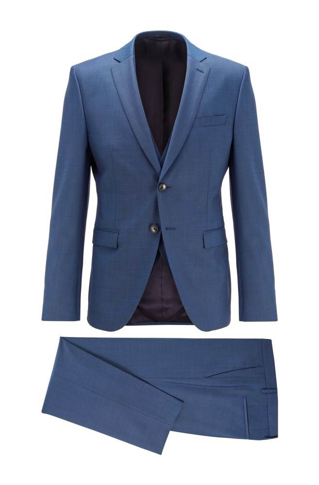 Hugo Boss Extra-slim-fit three-piece suit Lyse Blå | XsCi3xnf