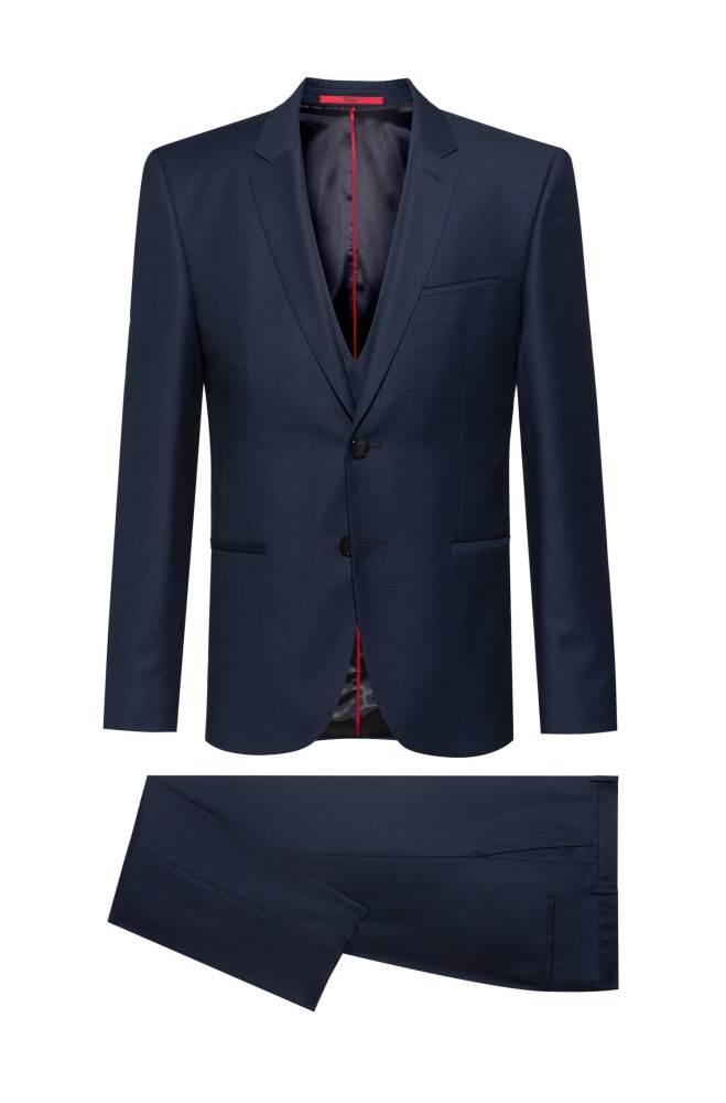 Hugo Boss Extra-slim-fit three-piece suit Mørke Blå | ffAprSRS