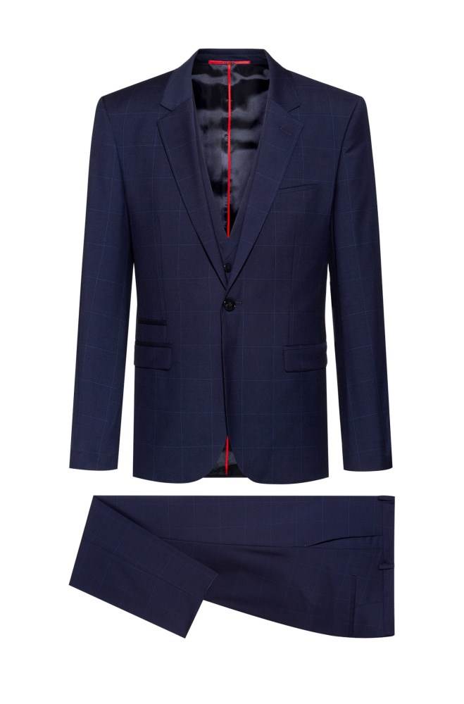 Hugo Boss Extra-slim-fit three-piece suit Mørke Blå | lTGvb46N