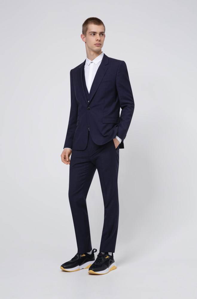 Hugo Boss Extra-slim-fit three-piece suit Mørke Blå | lTGvb46N