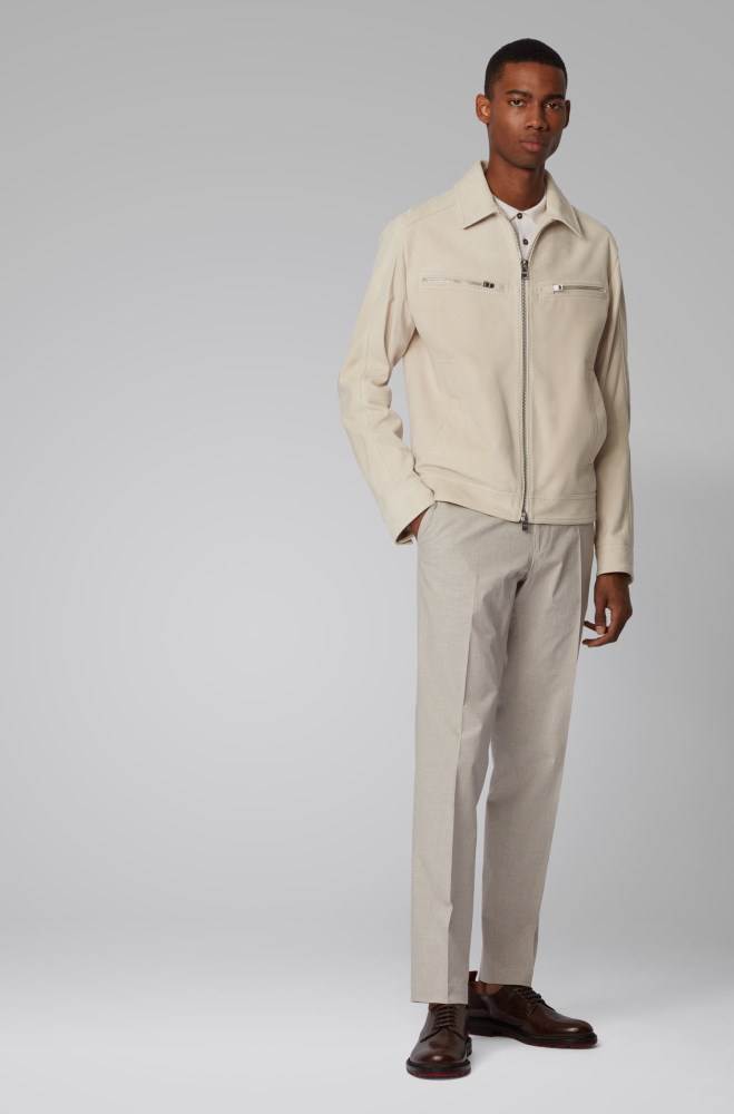 Hugo Boss Extra-slim-fit trousers Lyse Beige | 7JQLZdVK