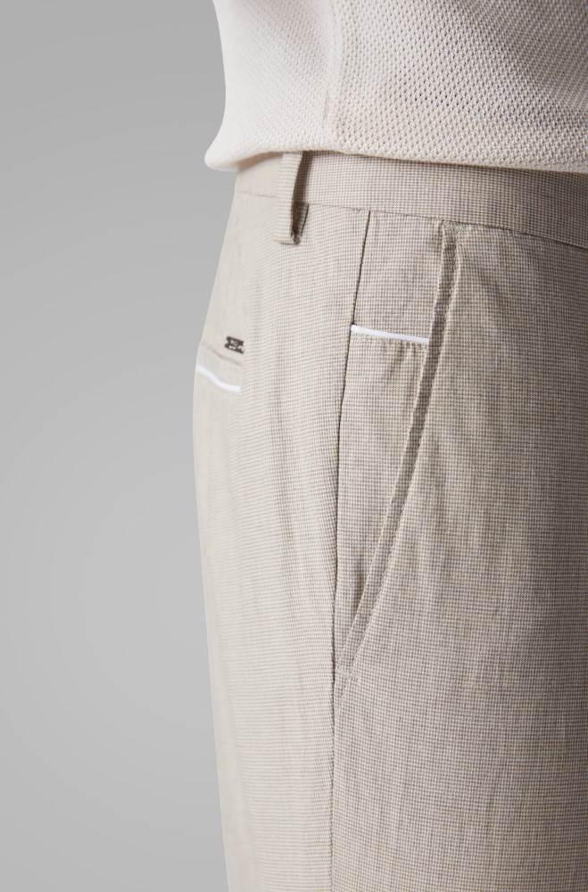 Hugo Boss Extra-slim-fit trousers Lyse Beige | 7JQLZdVK