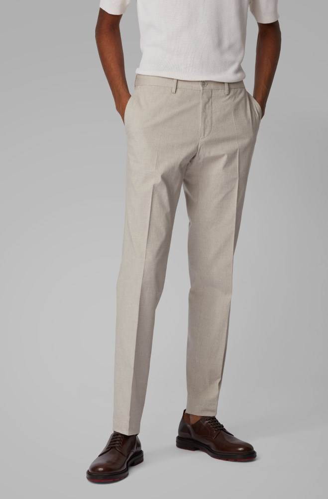 Hugo Boss Extra-slim-fit trousers Lyse Beige | 7JQLZdVK