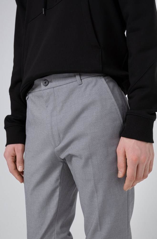 Hugo Boss Extra-slim-fit trousers Lyse Grå | OUAOXBix