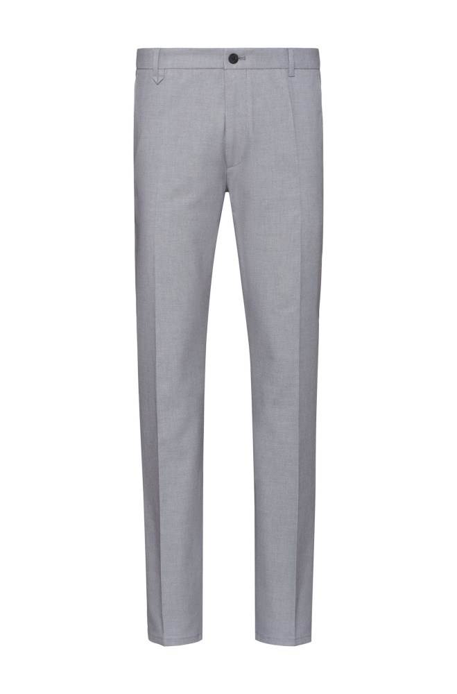 Hugo Boss Extra-slim-fit trousers Lyse Grå | OUAOXBix