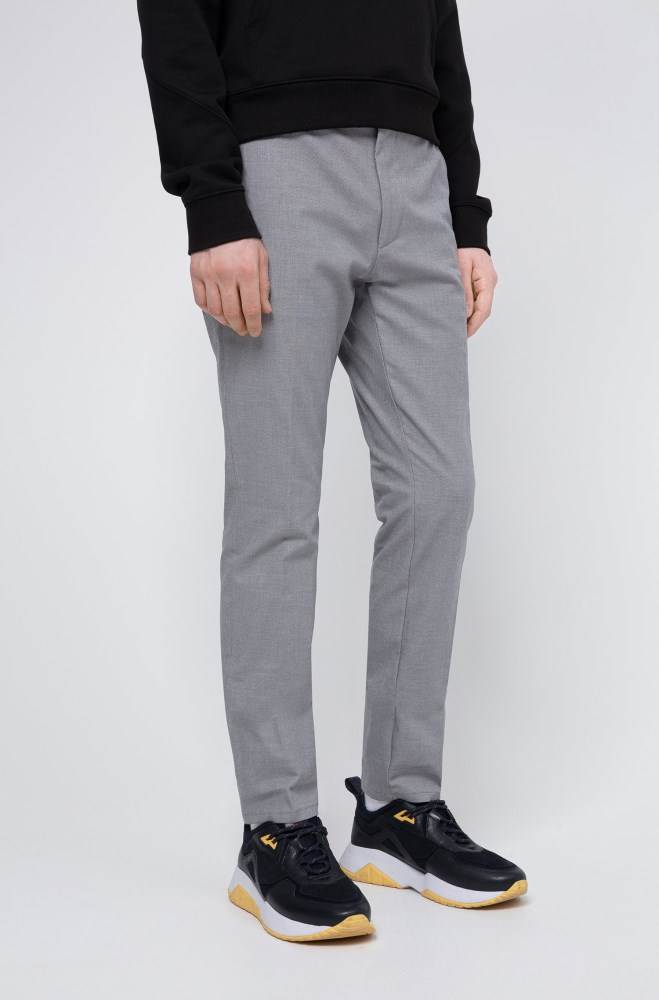 Hugo Boss Extra-slim-fit trousers Lyse Grå | OUAOXBix